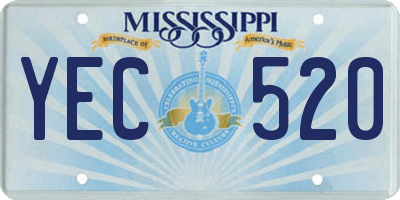 MS license plate YEC520