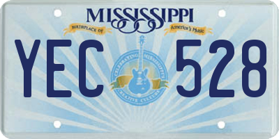MS license plate YEC528