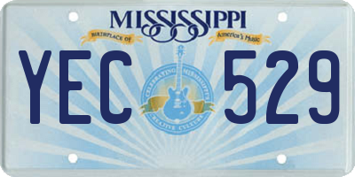 MS license plate YEC529