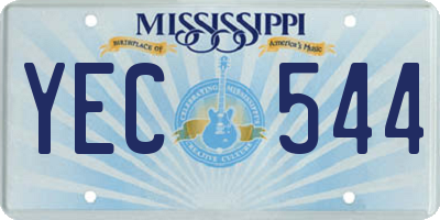 MS license plate YEC544