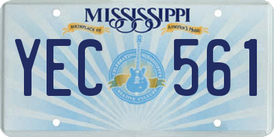 MS license plate YEC561