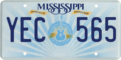 MS license plate YEC565