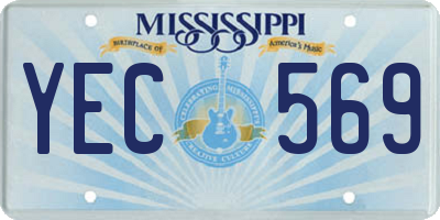 MS license plate YEC569