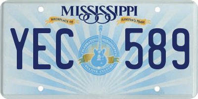 MS license plate YEC589