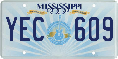 MS license plate YEC609