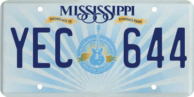 MS license plate YEC644