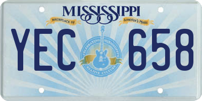 MS license plate YEC658