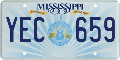 MS license plate YEC659