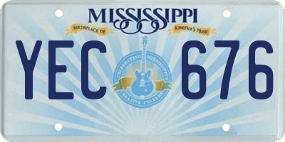 MS license plate YEC676