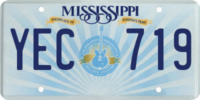 MS license plate YEC719