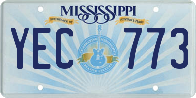MS license plate YEC773