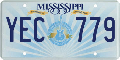 MS license plate YEC779