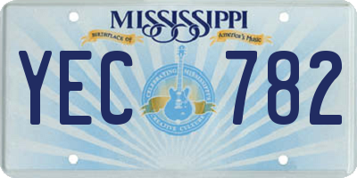 MS license plate YEC782