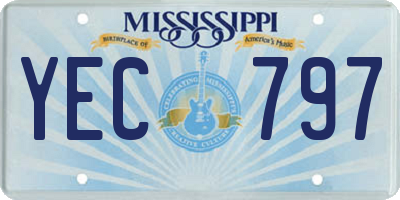 MS license plate YEC797