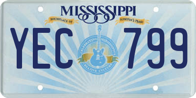 MS license plate YEC799