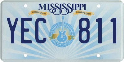 MS license plate YEC811