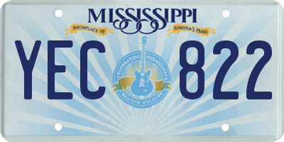 MS license plate YEC822