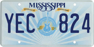 MS license plate YEC824