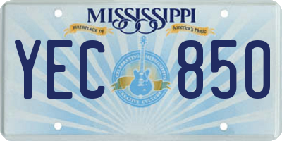 MS license plate YEC850