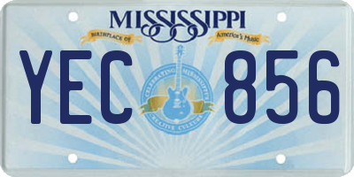 MS license plate YEC856