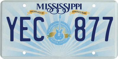 MS license plate YEC877