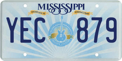 MS license plate YEC879