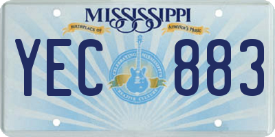 MS license plate YEC883