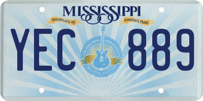 MS license plate YEC889