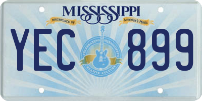 MS license plate YEC899