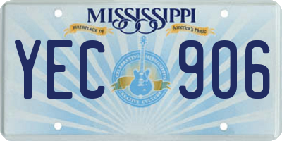 MS license plate YEC906