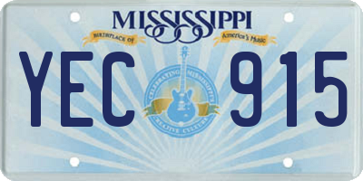 MS license plate YEC915