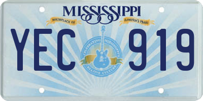 MS license plate YEC919