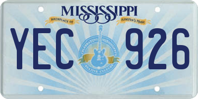 MS license plate YEC926