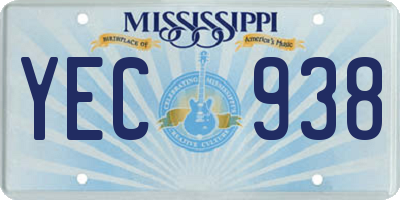 MS license plate YEC938