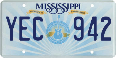MS license plate YEC942