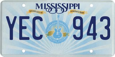 MS license plate YEC943