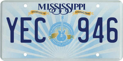 MS license plate YEC946