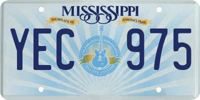 MS license plate YEC975