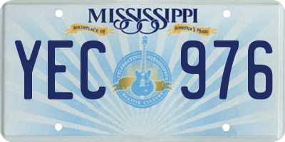 MS license plate YEC976