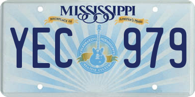 MS license plate YEC979