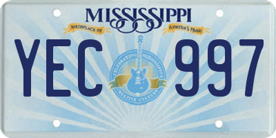 MS license plate YEC997