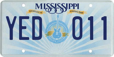 MS license plate YED011