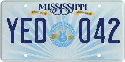 MS license plate YED042