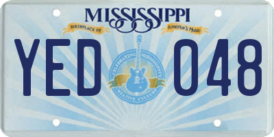 MS license plate YED048