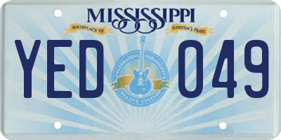 MS license plate YED049