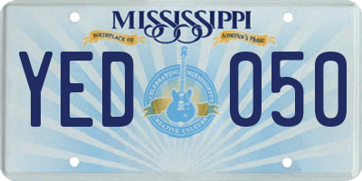 MS license plate YED050