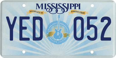 MS license plate YED052