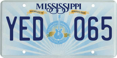 MS license plate YED065
