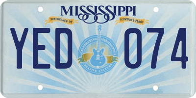 MS license plate YED074