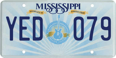 MS license plate YED079